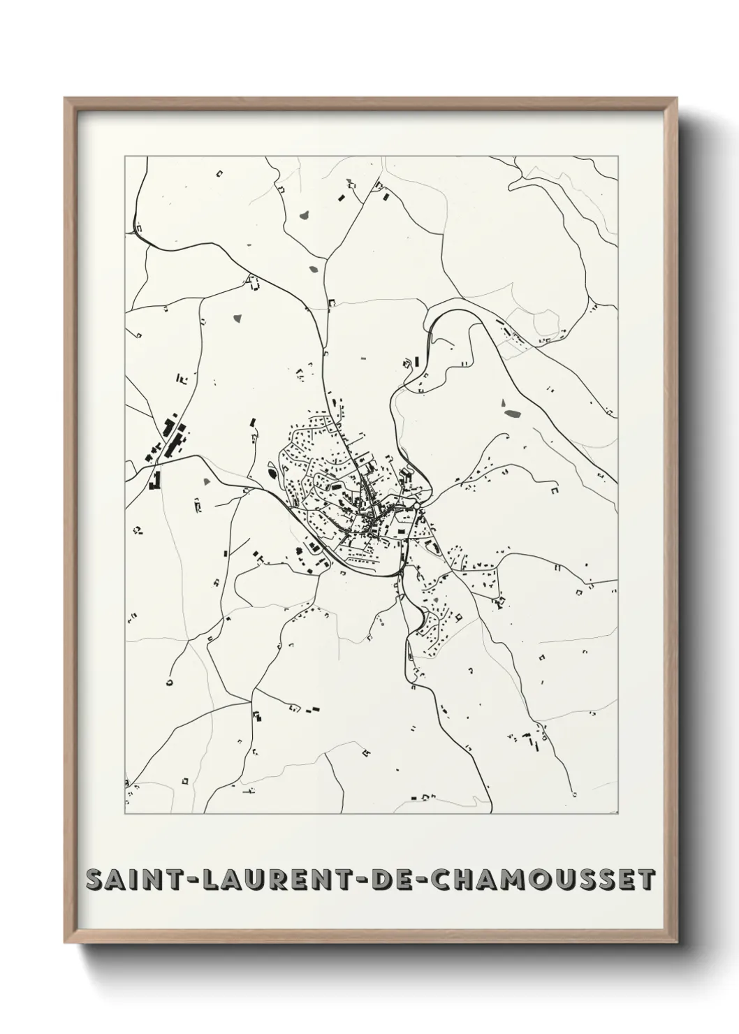 Un poster carteSaint-Laurent-de-Chamousset