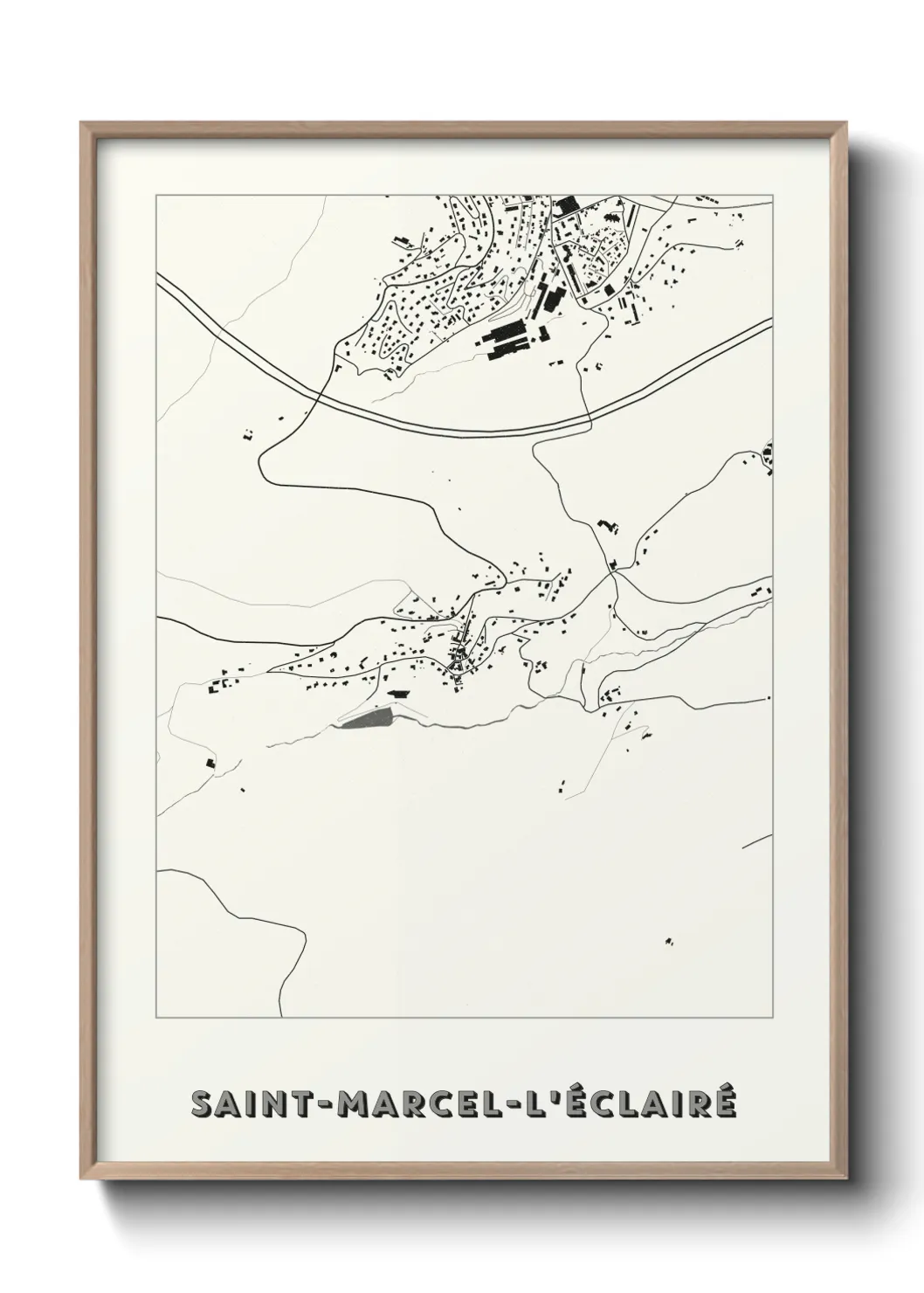 Un poster carteSaint-Marcel-l'Éclairé