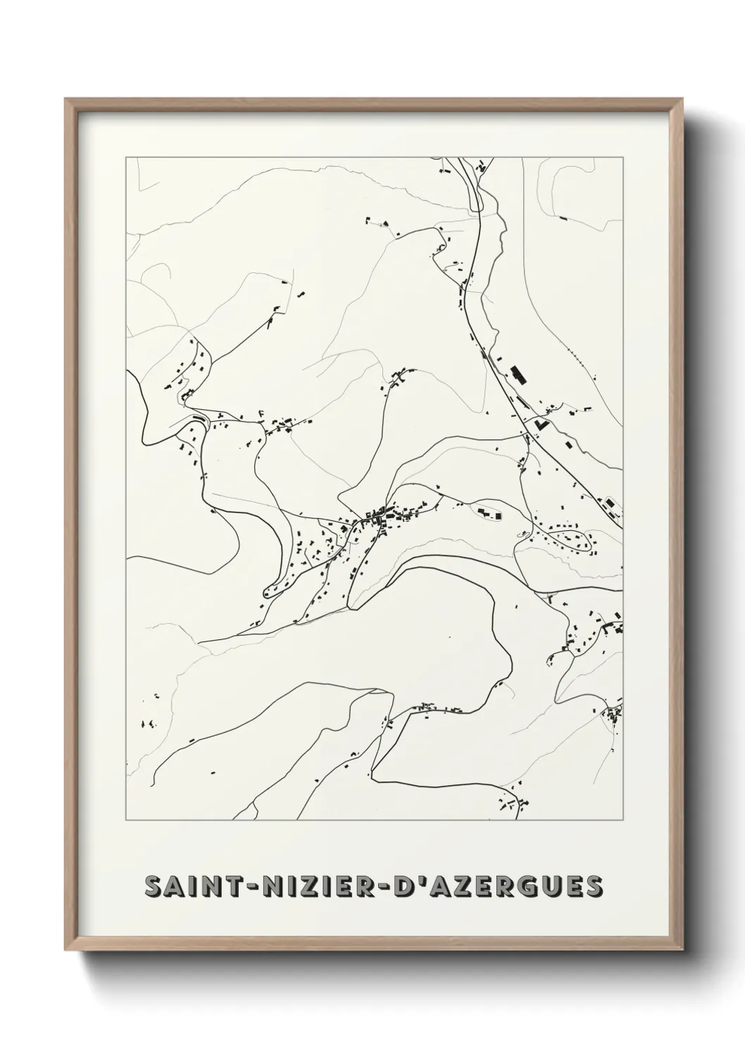 Une affiche de carte sur Saint-Nizier-d'Azergues