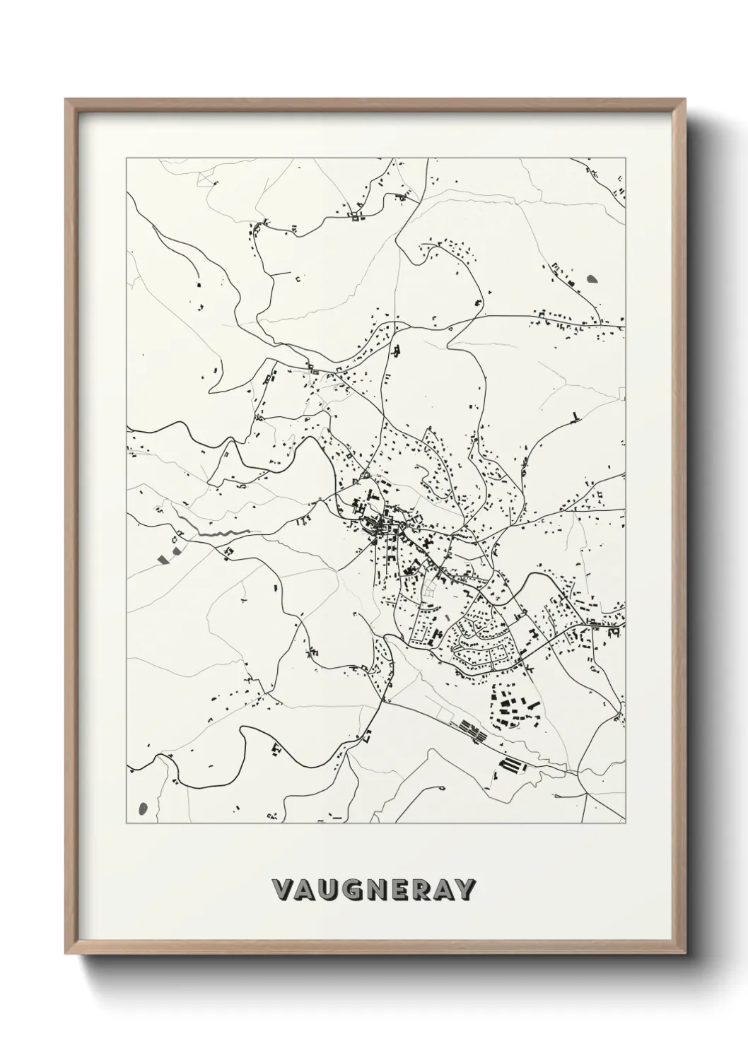 Une affiche de carte sur Vaugneray