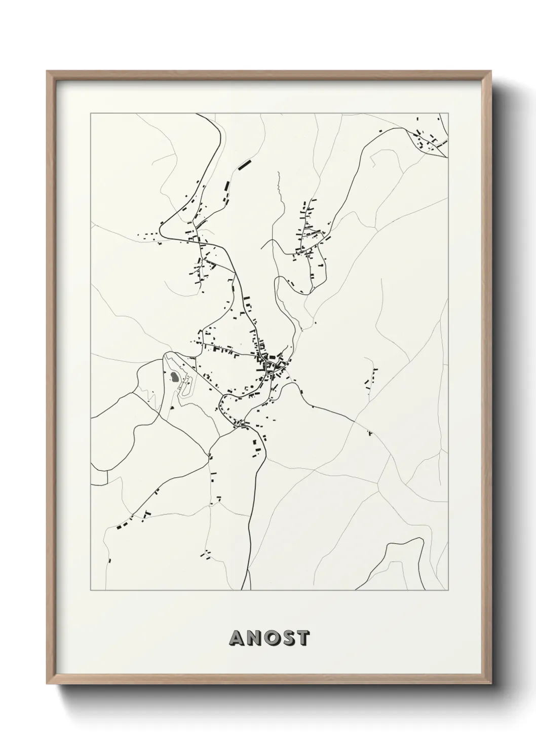 Une affiche de carte sur Anost