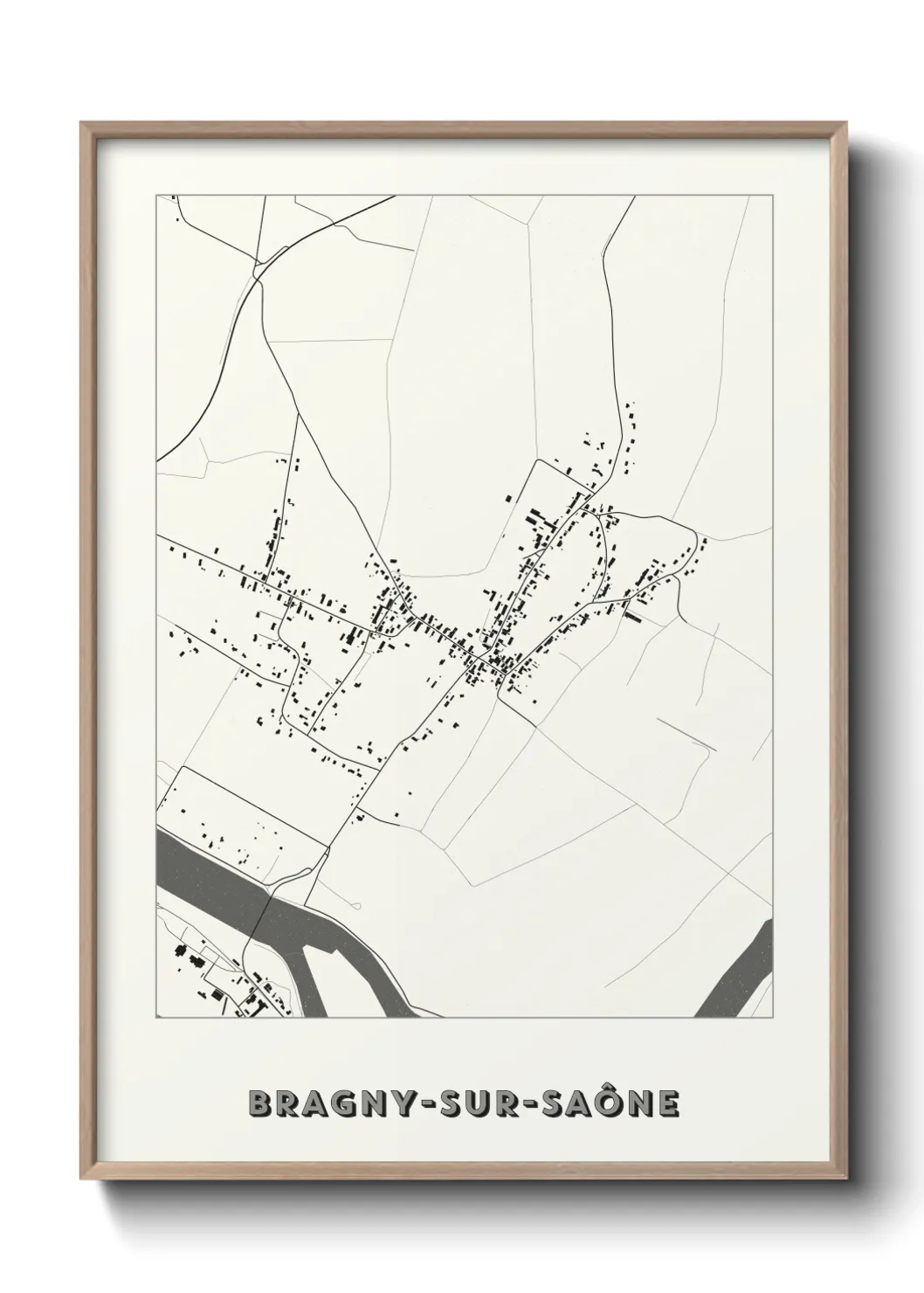 Un poster carteBragny-sur-Saône