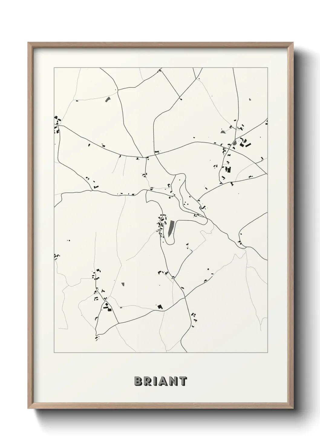 Une affiche de carte sur Briant