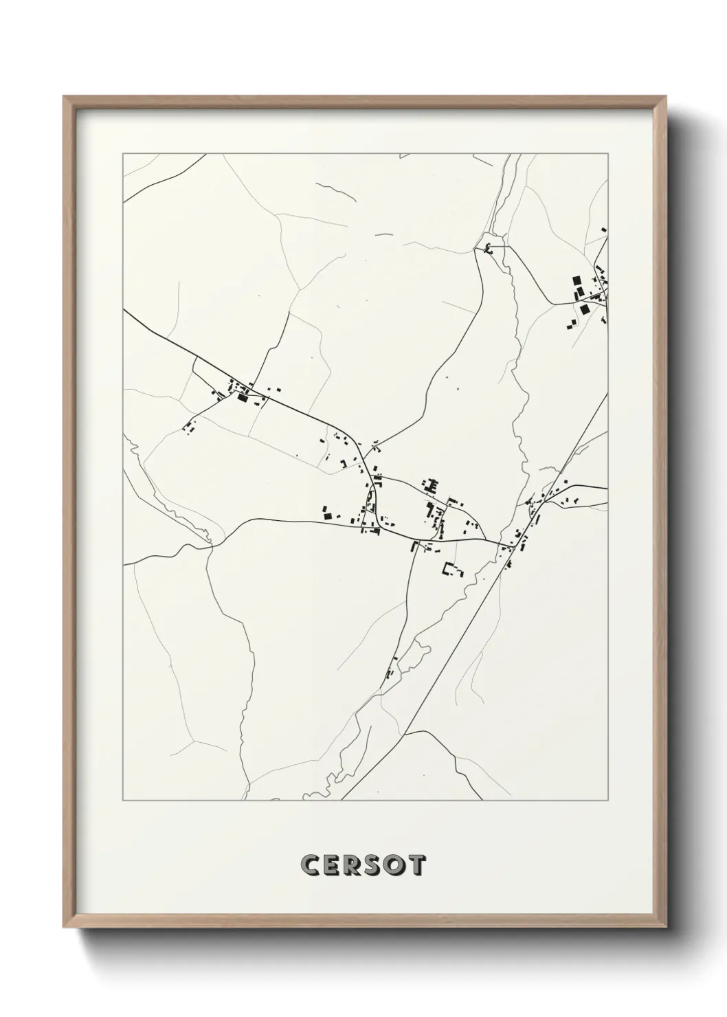 Une affiche de carte sur Cersot