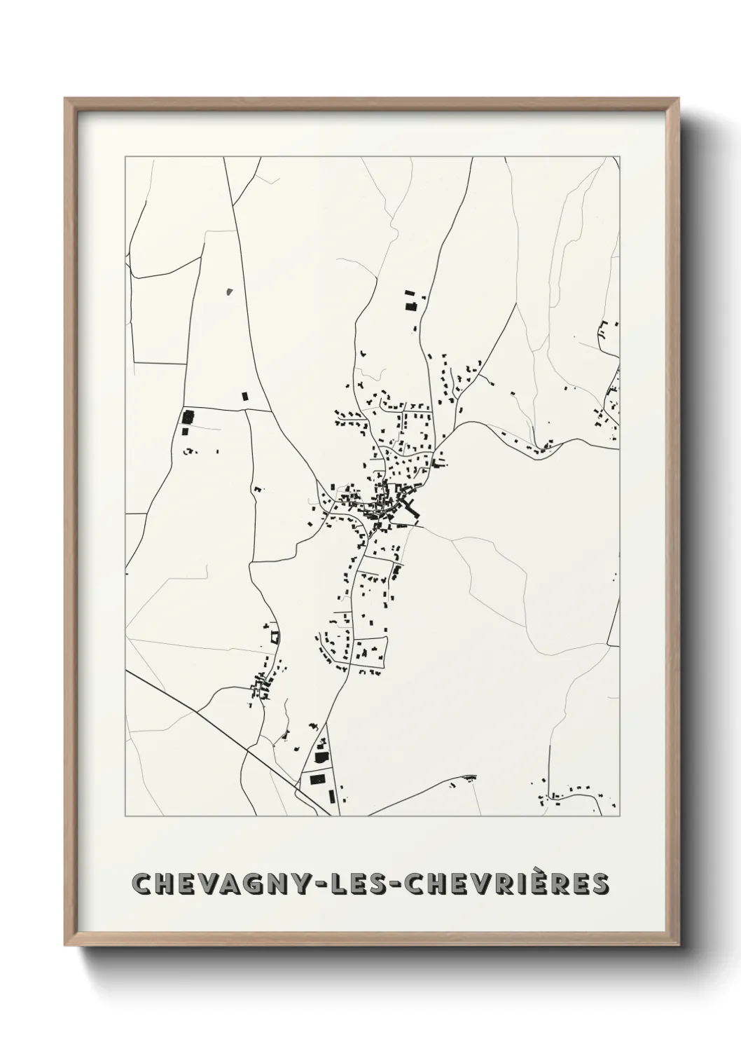 Un poster carteChevagny-les-Chevrières