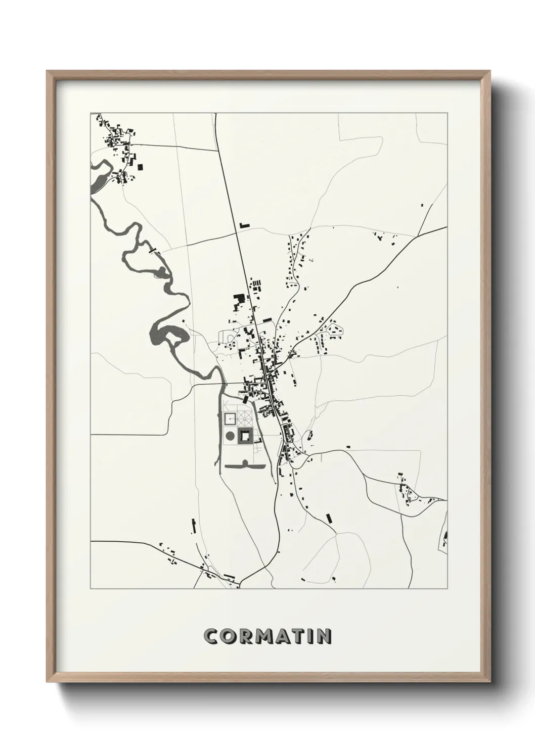 Une affiche de carte sur Cormatin