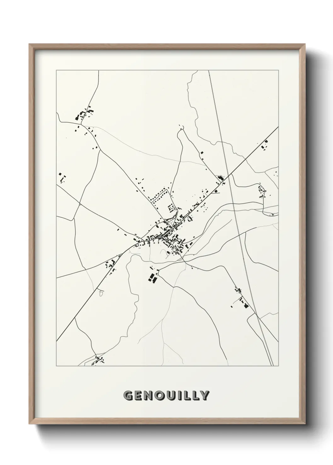 Une affiche de carte sur Genouilly