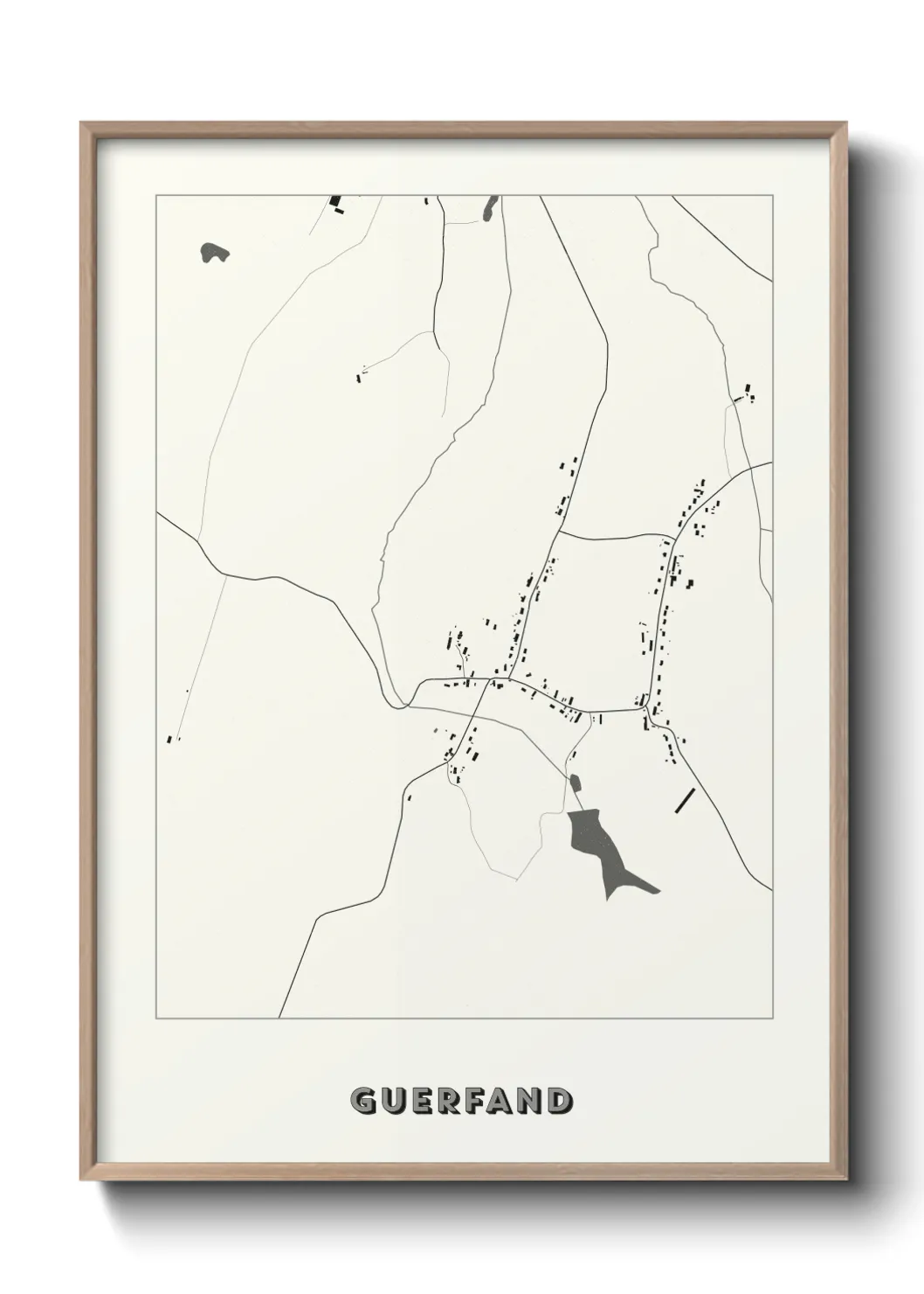 Une affiche de carte sur Guerfand