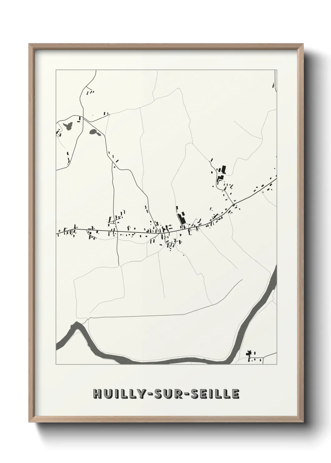 Un poster carteHuilly-sur-Seille