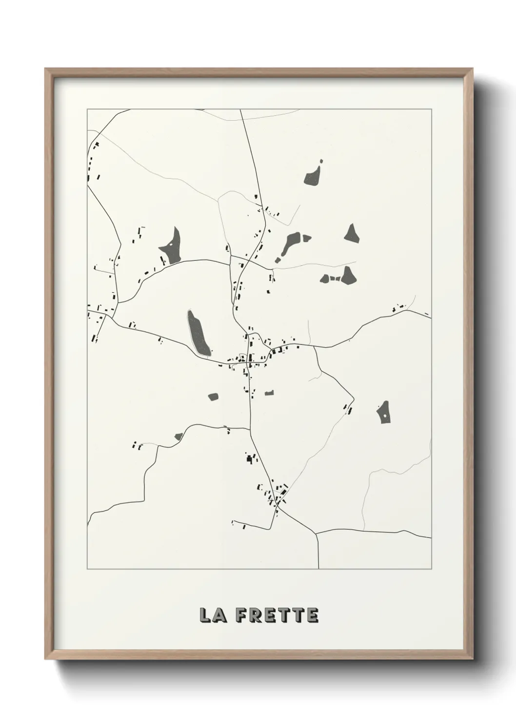 Une affiche de carte sur La Frette
