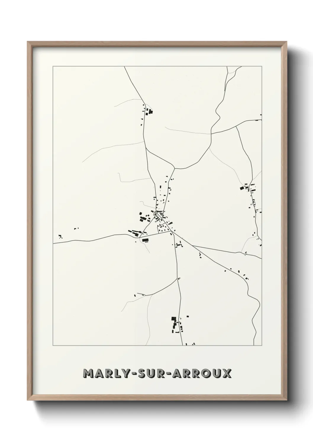 Une affiche de carte sur Marly-sur-Arroux