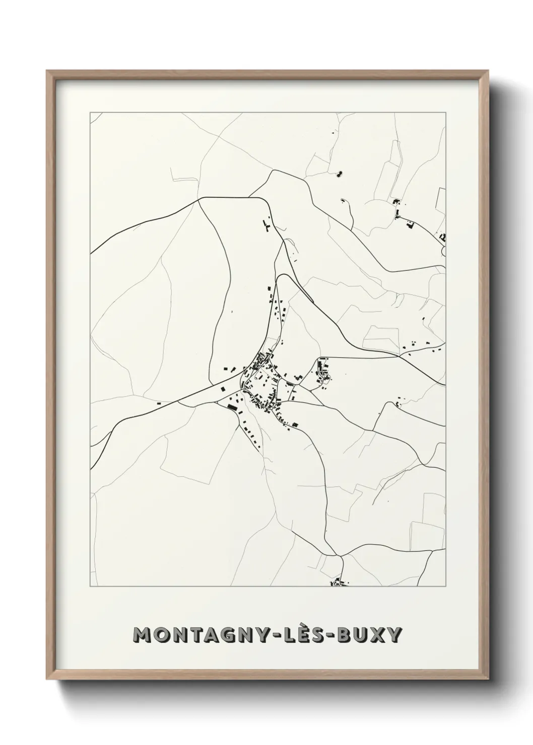 Une affiche de carte sur Montagny-lès-Buxy