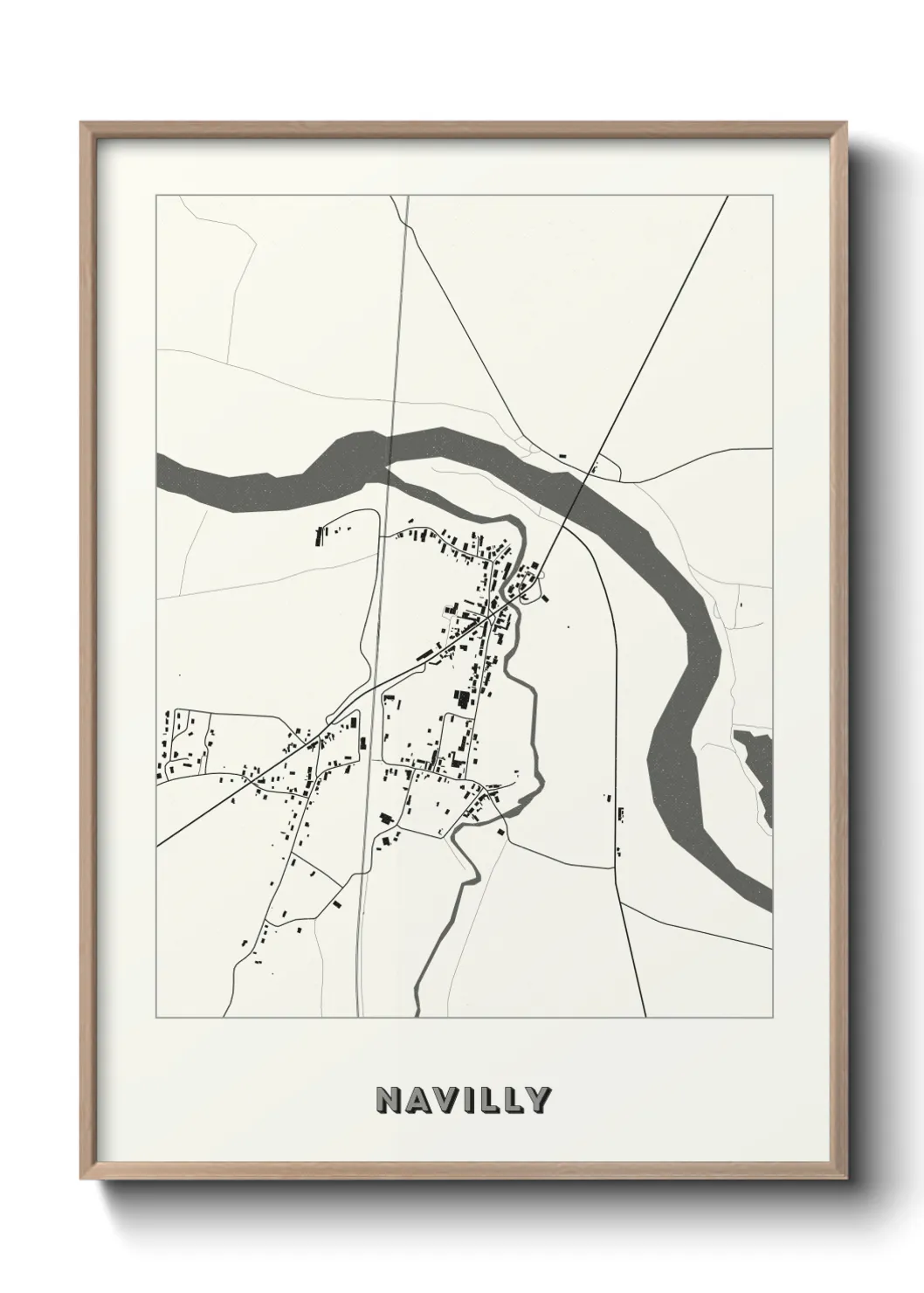 Une affiche de carte sur Navilly