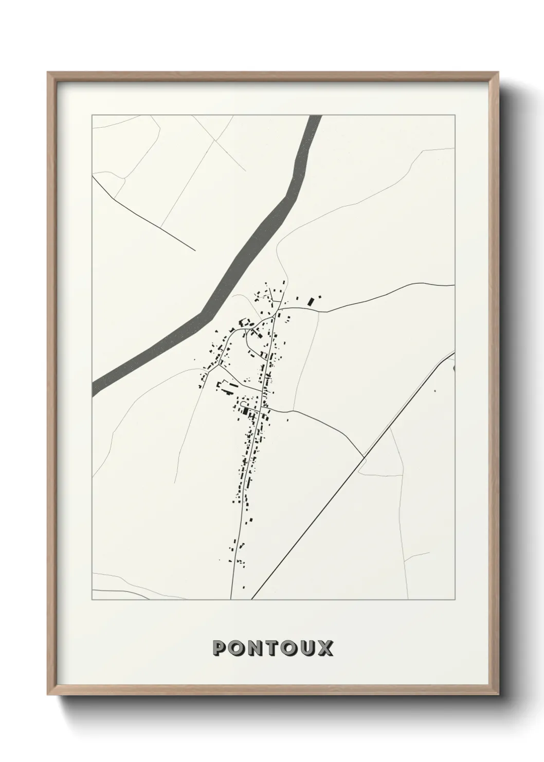 Une affiche de carte sur Pontoux