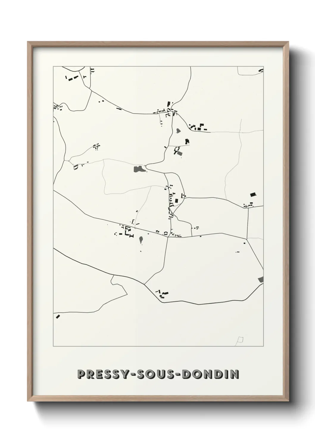 Un poster cartePressy-sous-Dondin
