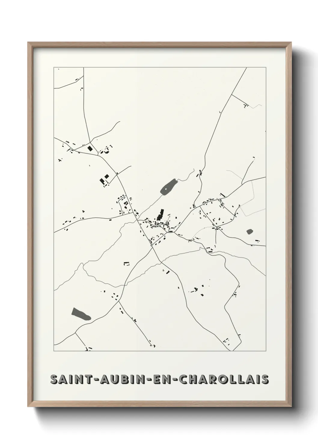 Un poster carteSaint-Aubin-en-Charollais