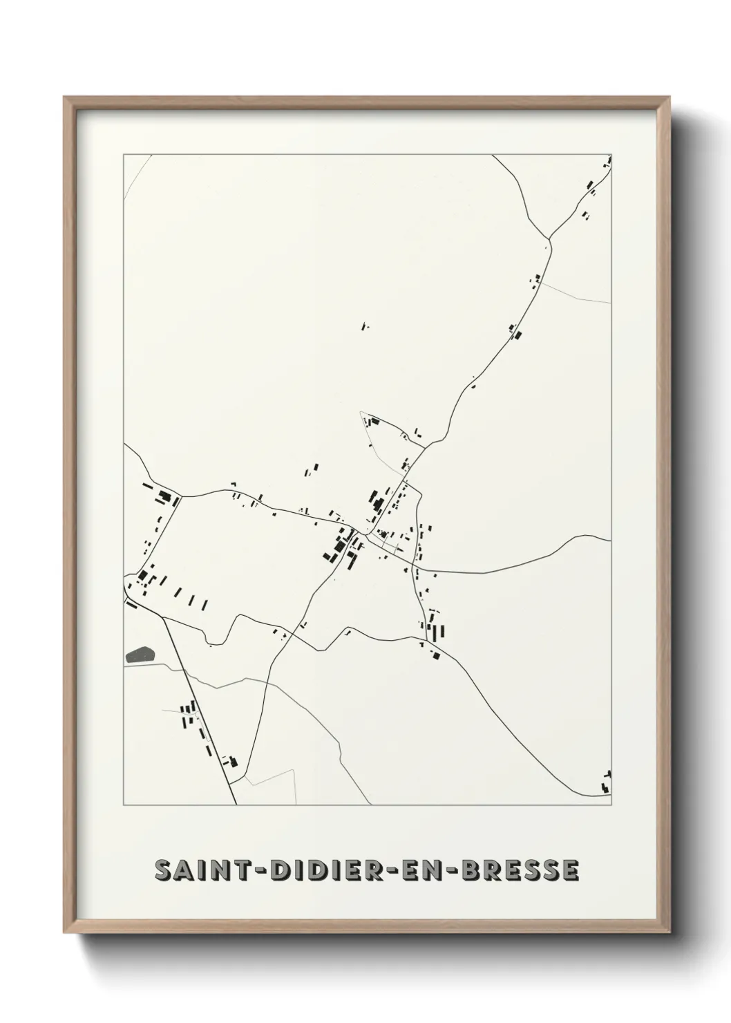 Une affiche de carte sur Saint-Didier-en-Bresse