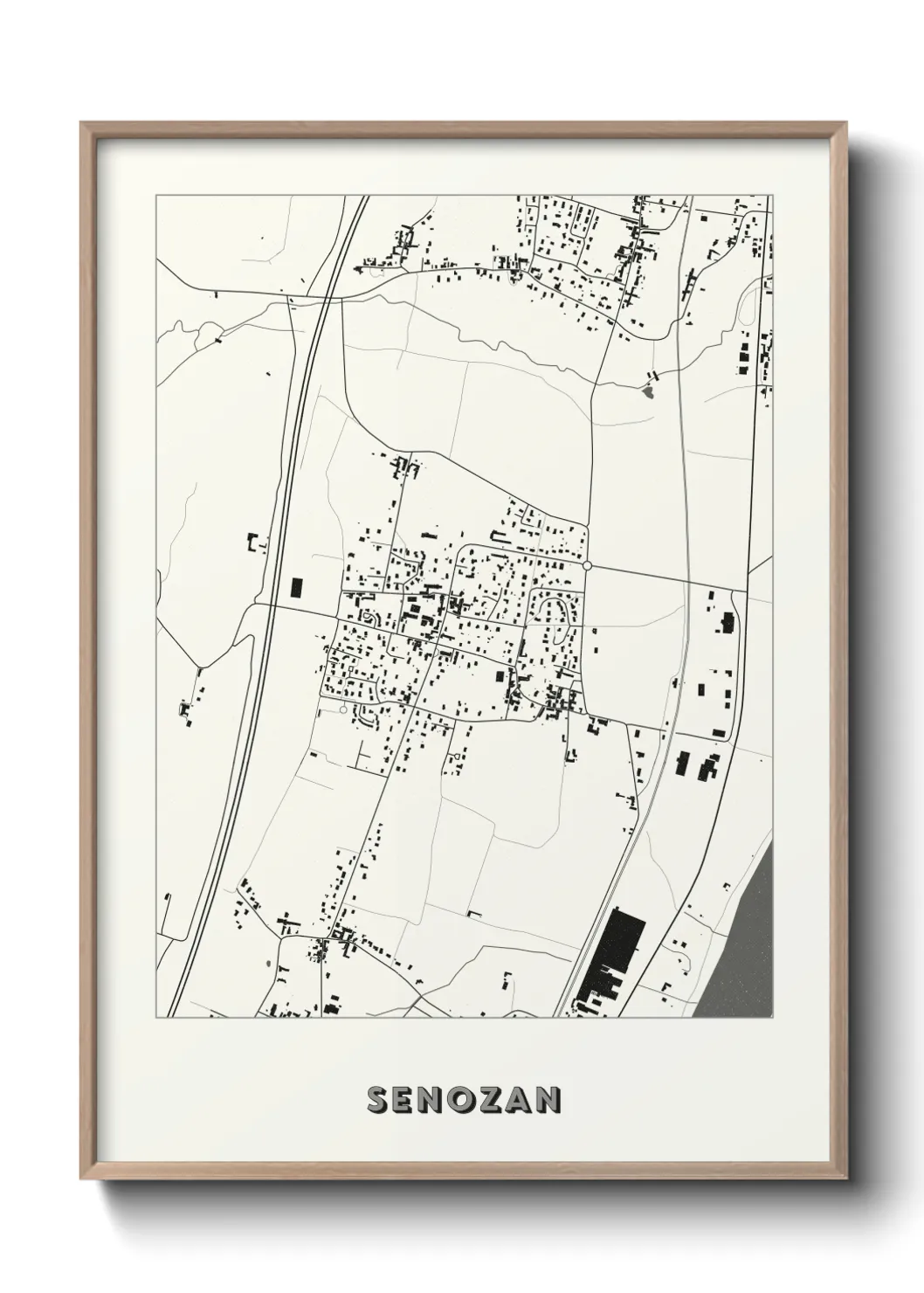 Une affiche de carte sur Senozan