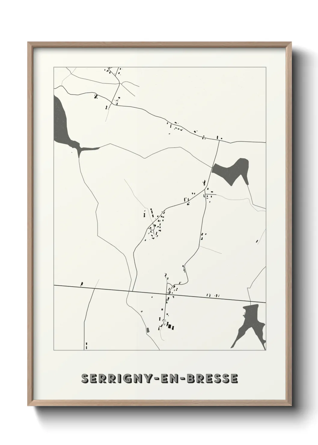 Un poster carteSerrigny-en-Bresse