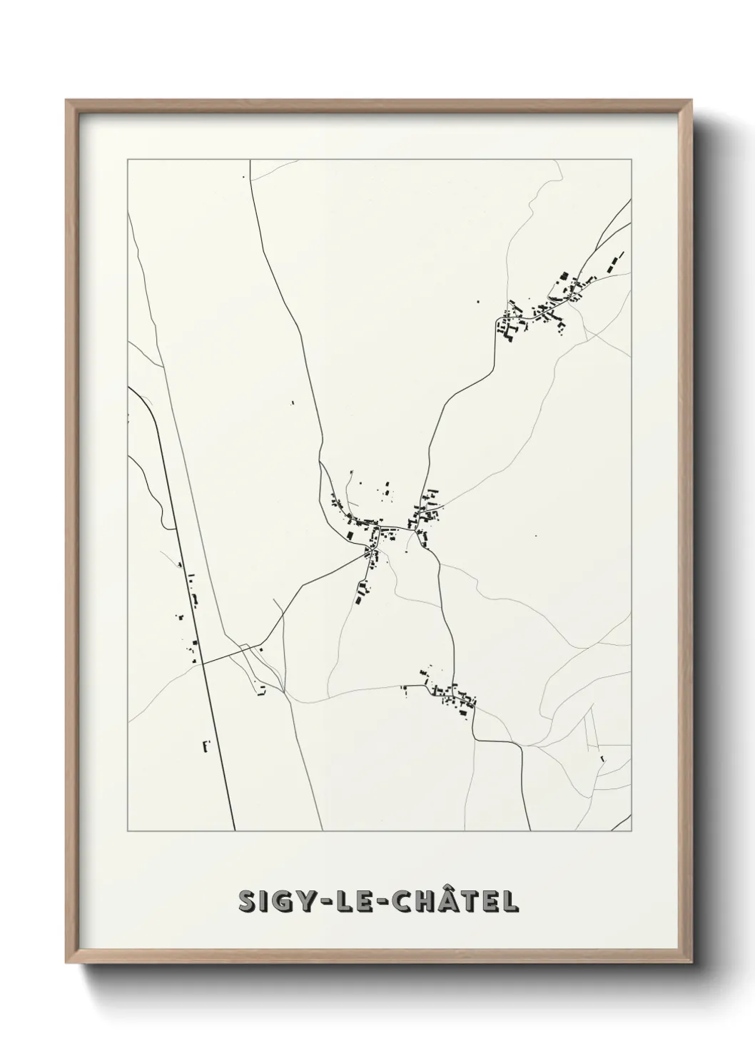 Un poster carteSigy-le-Châtel