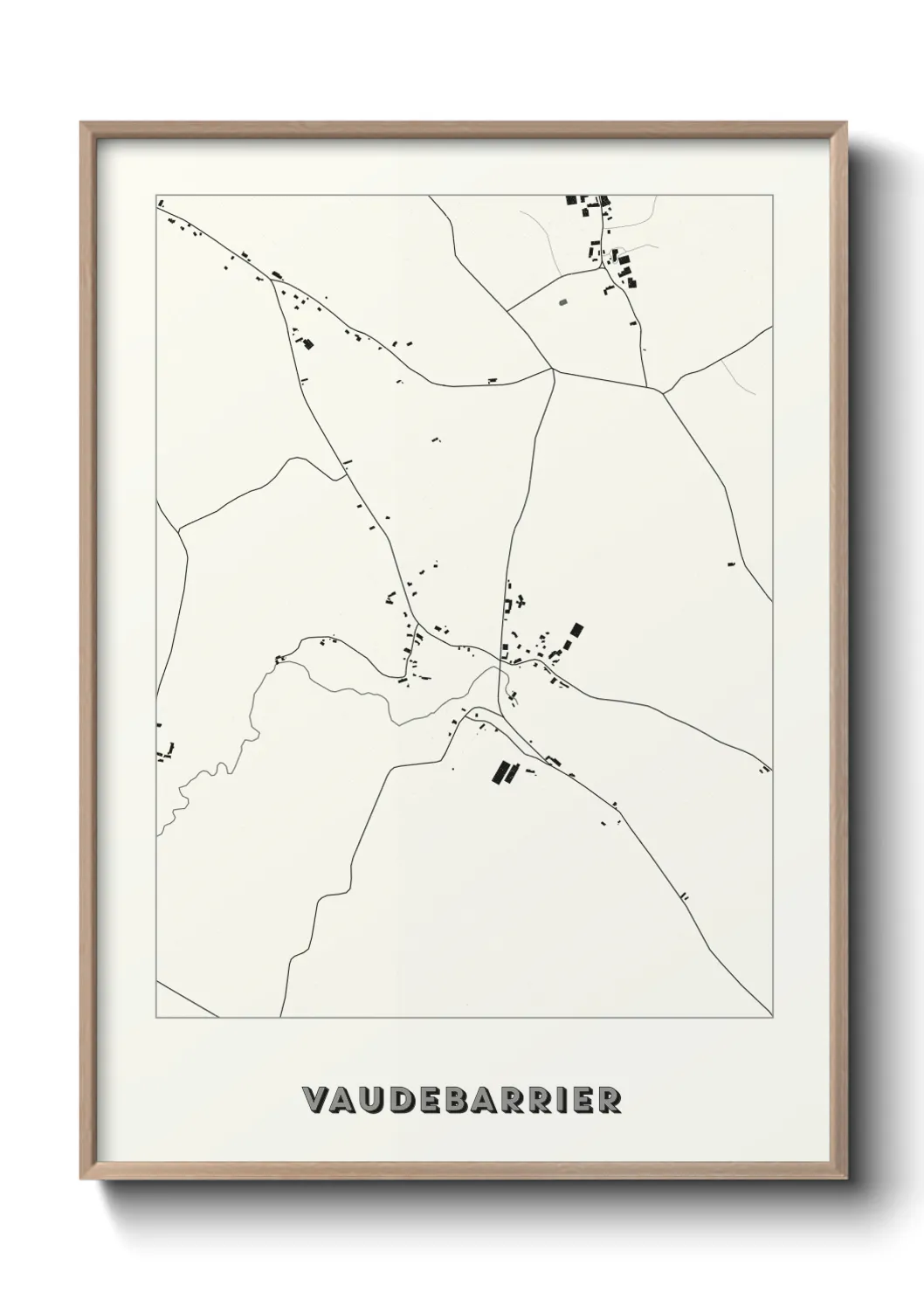 Une affiche de carte sur Vaudebarrier