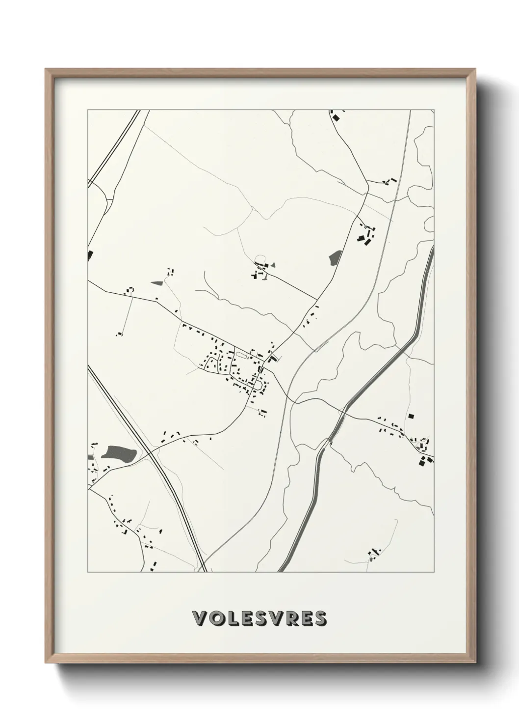 Une affiche de carte sur Volesvres