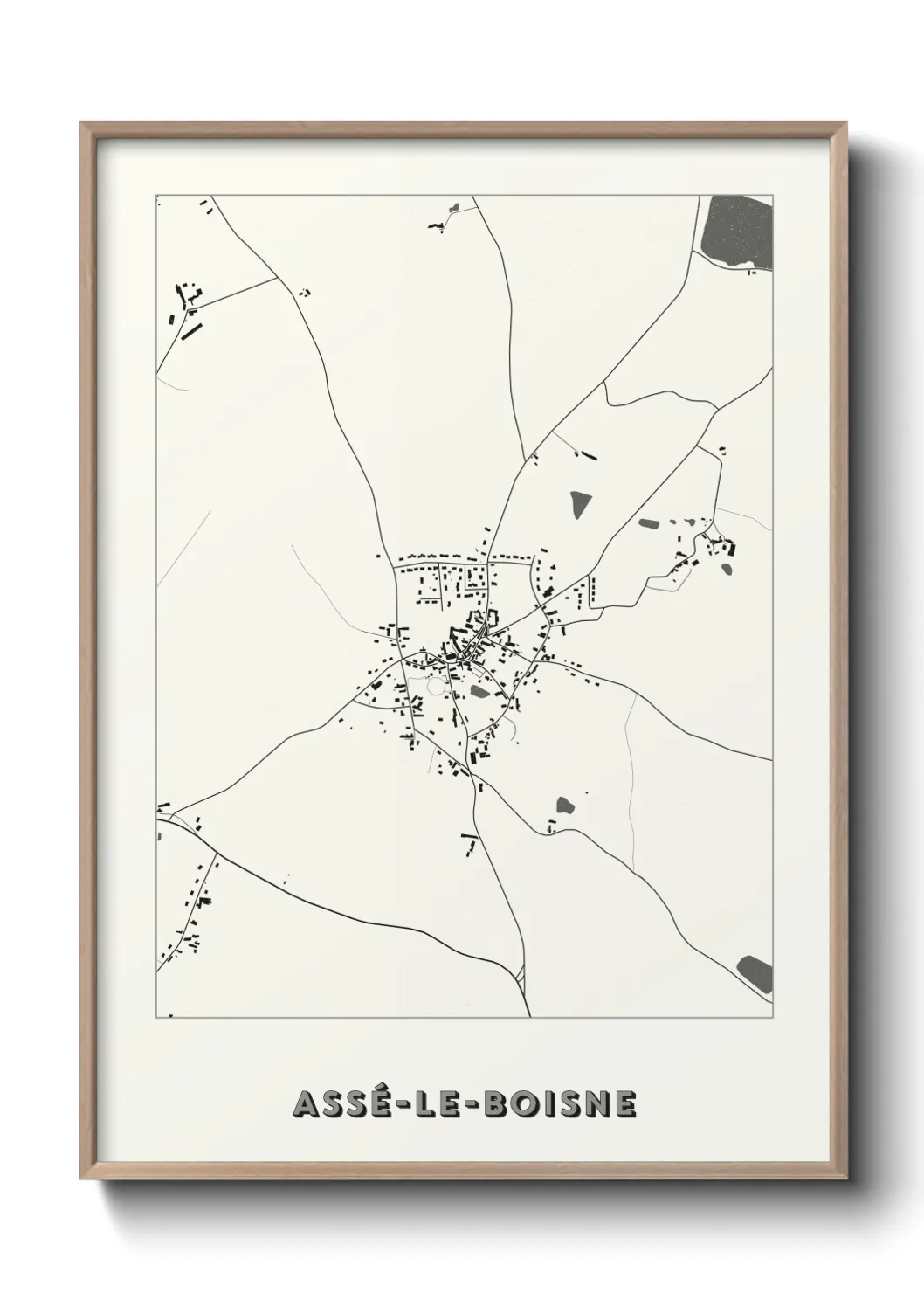 Un poster carteAssé-le-Boisne