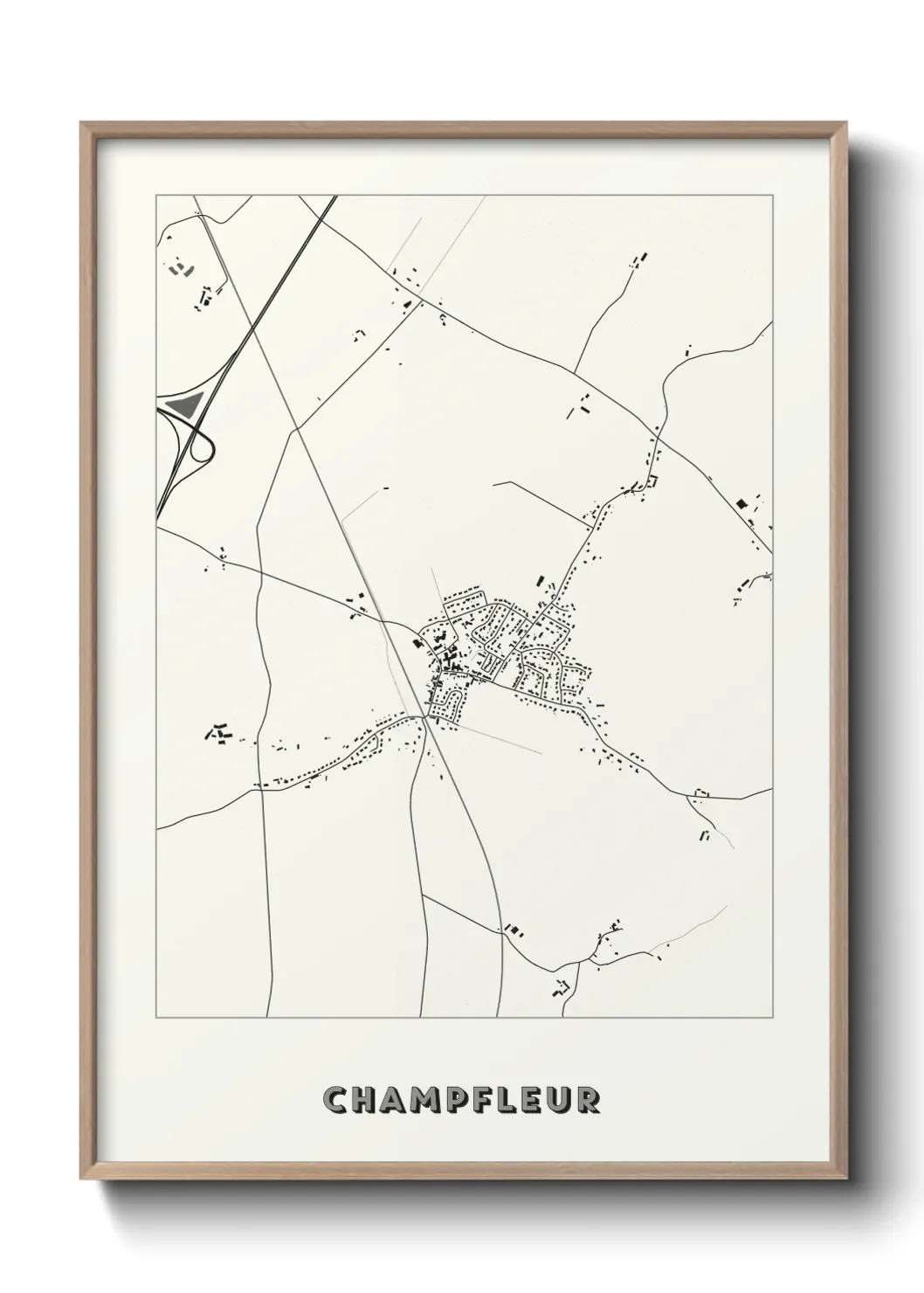 Une affiche de carte sur Champfleur
