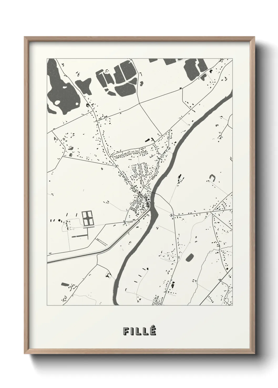Une affiche de carte sur Fillé