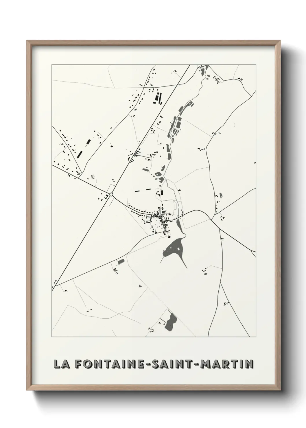 Un poster carteLa Fontaine-Saint-Martin