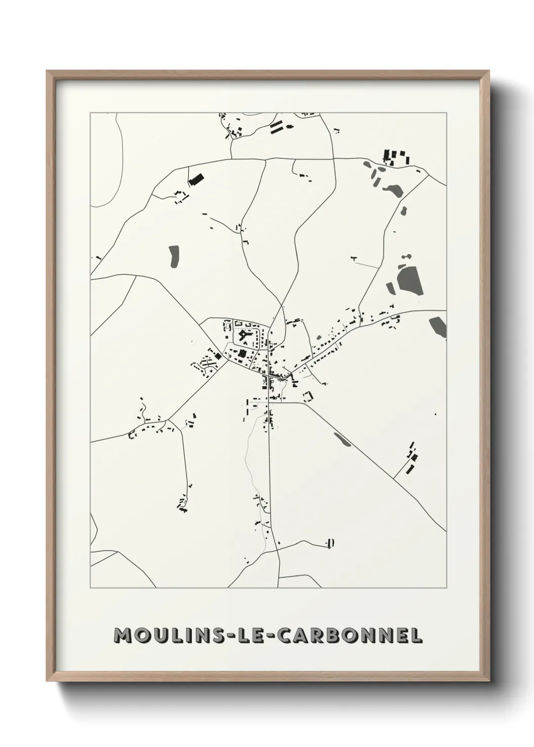 Un poster carteMoulins-le-Carbonnel