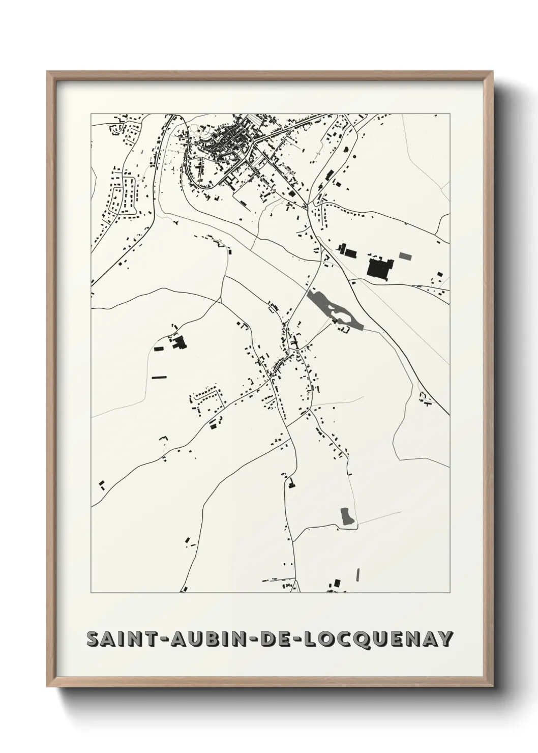 Un poster carteSaint-Aubin-de-Locquenay