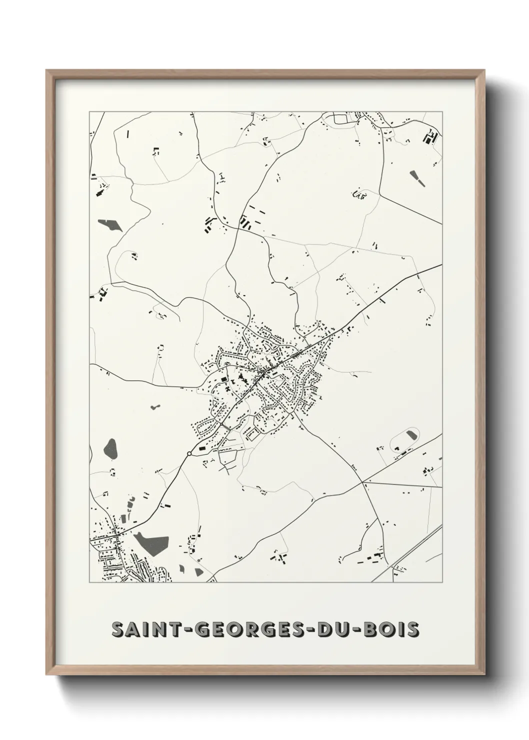Une affiche de carte sur Saint-Georges-du-Bois