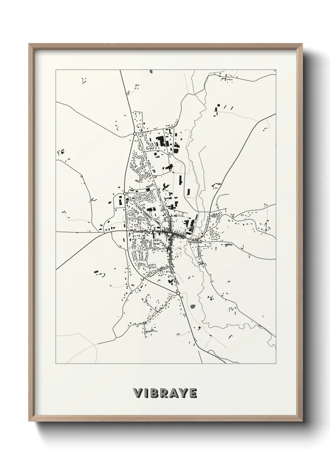 Une affiche de carte sur Vibraye