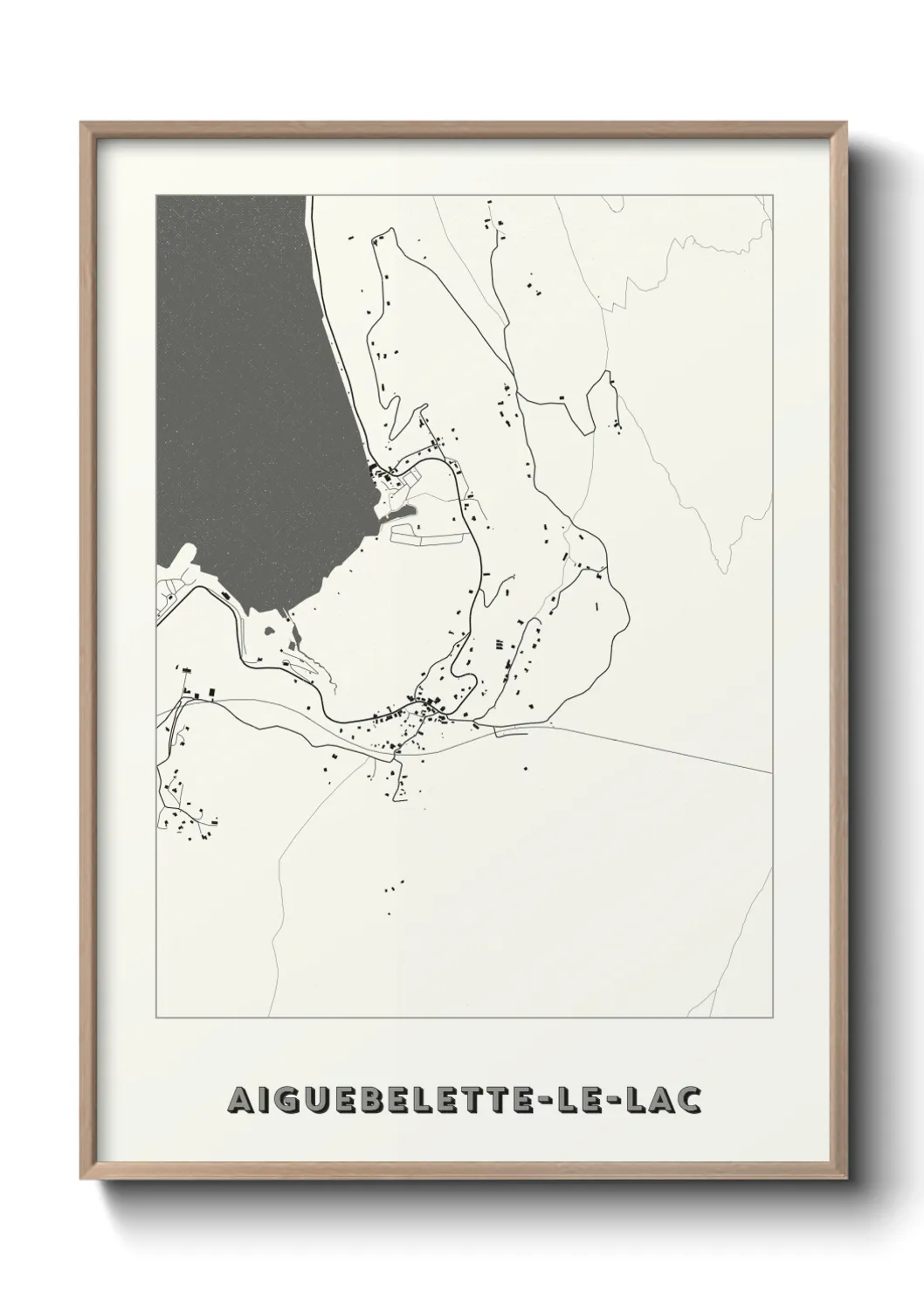 Un poster carteAiguebelette-le-Lac