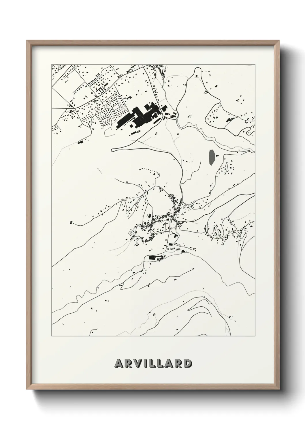 Une affiche de carte sur Arvillard