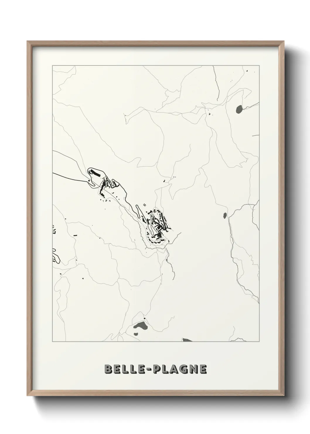 Une affiche de carte sur Belle-Plagne