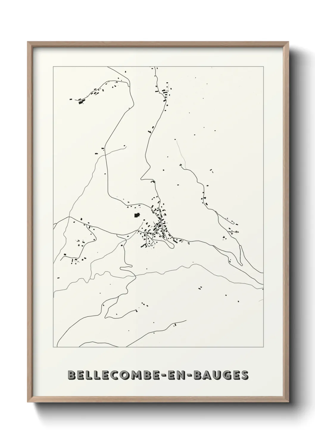 Un poster carteBellecombe-en-Bauges