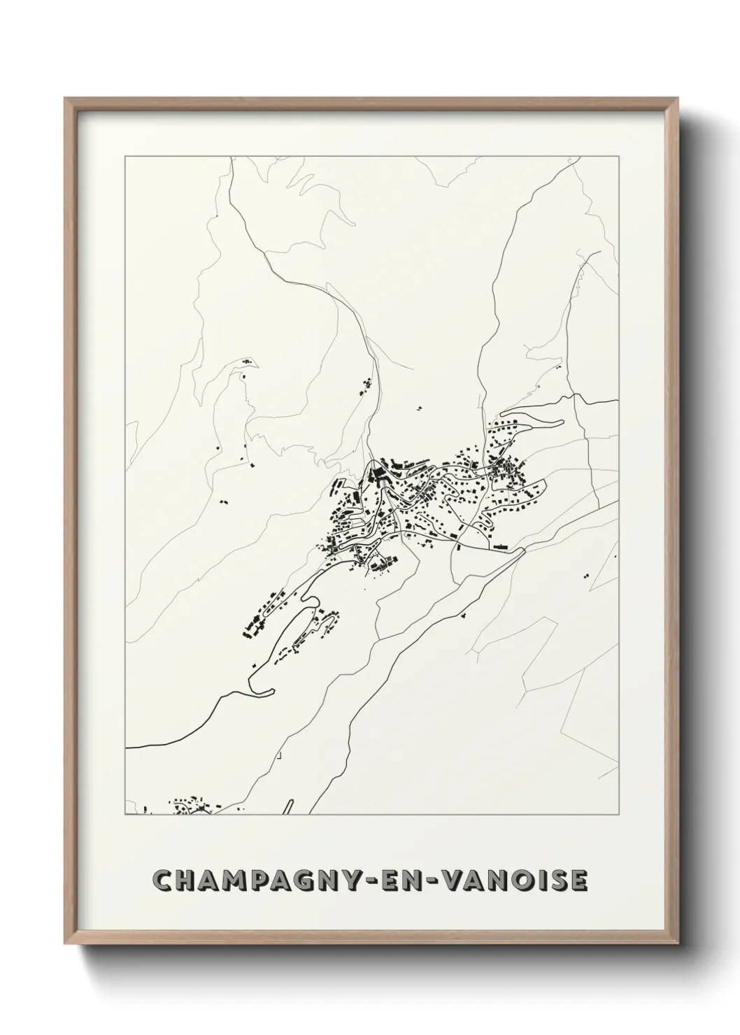 Un poster carteChampagny-en-Vanoise