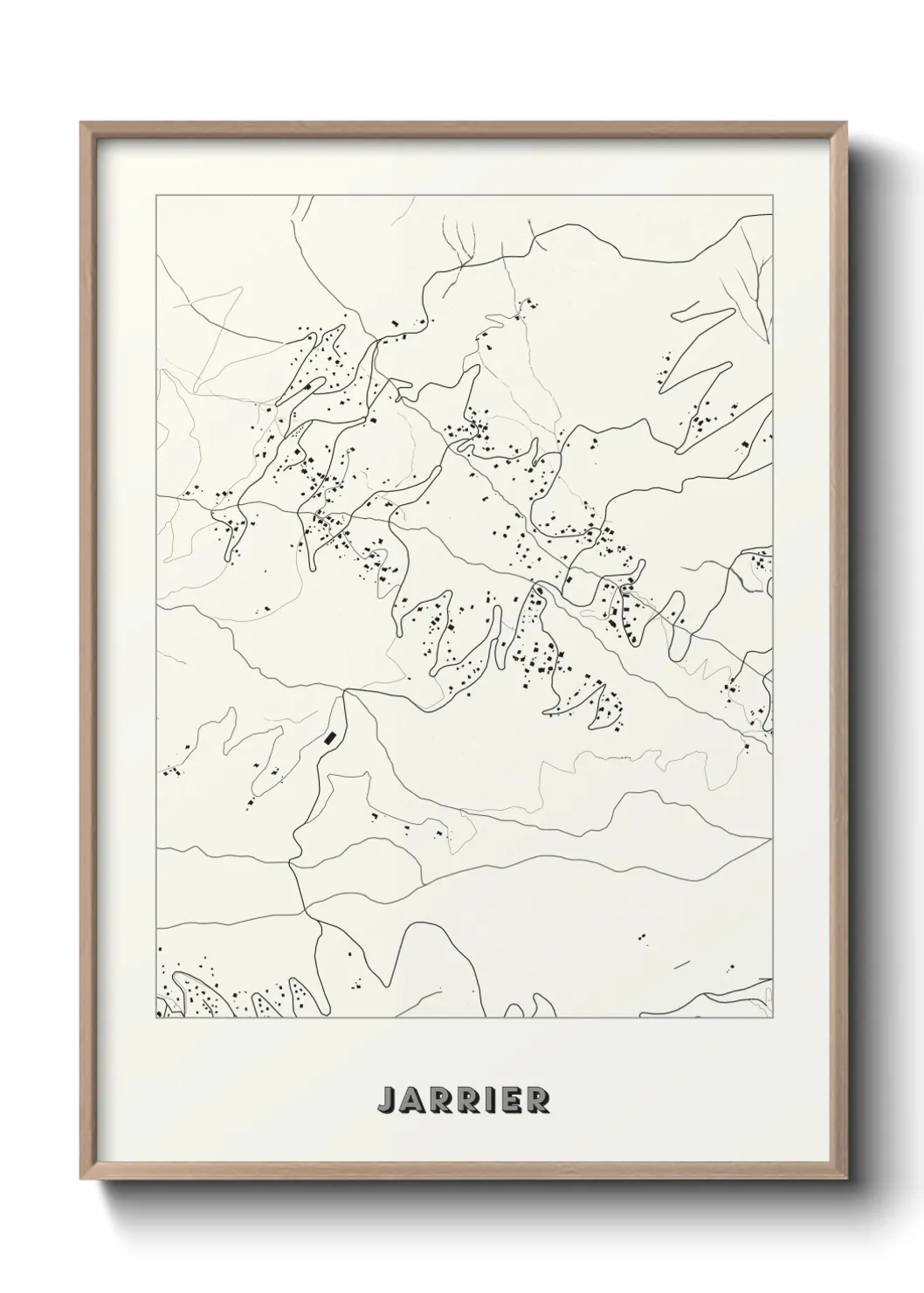 Une affiche de carte sur Jarrier