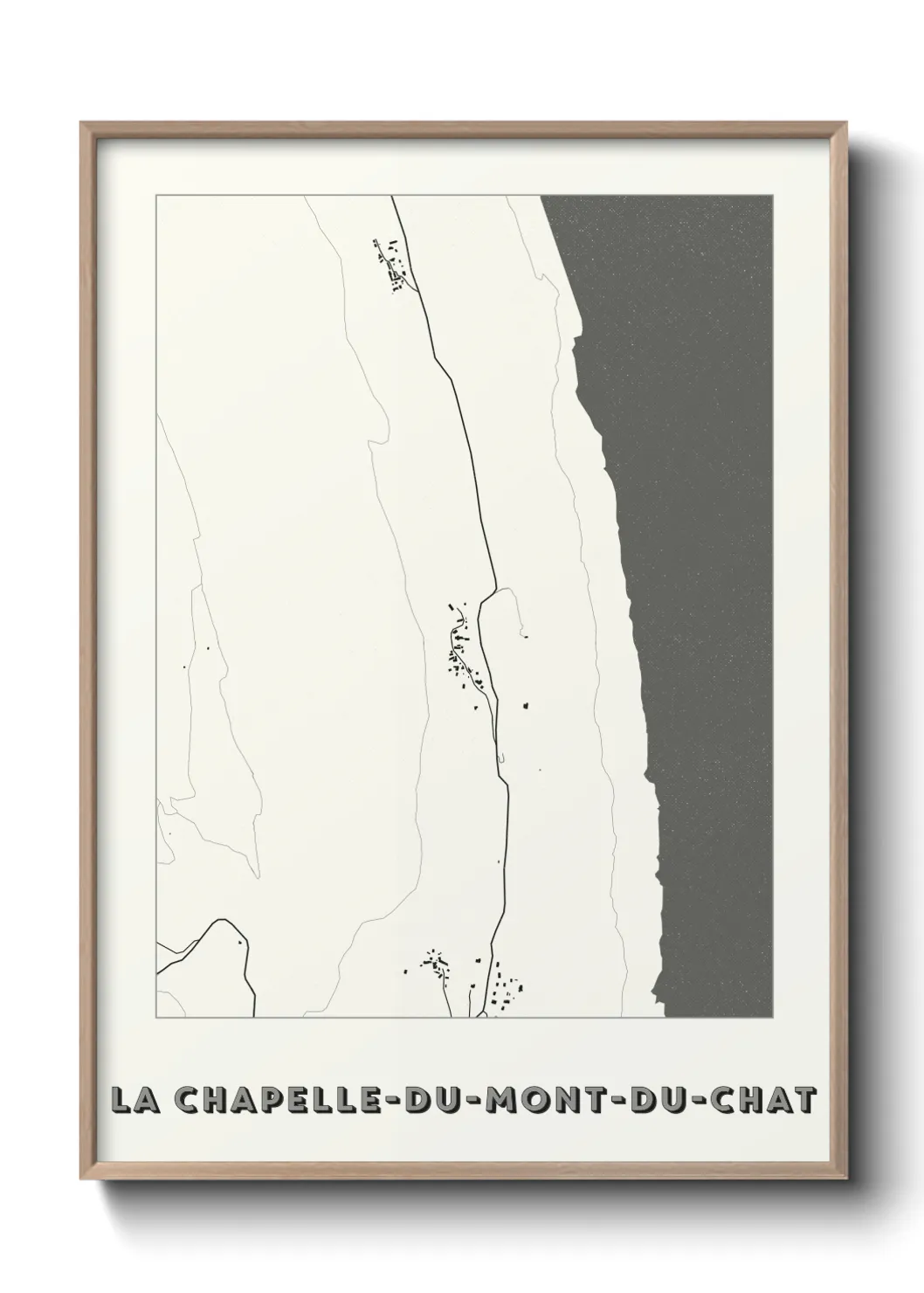 Une affiche de carte sur La Chapelle-du-Mont-du-Chat