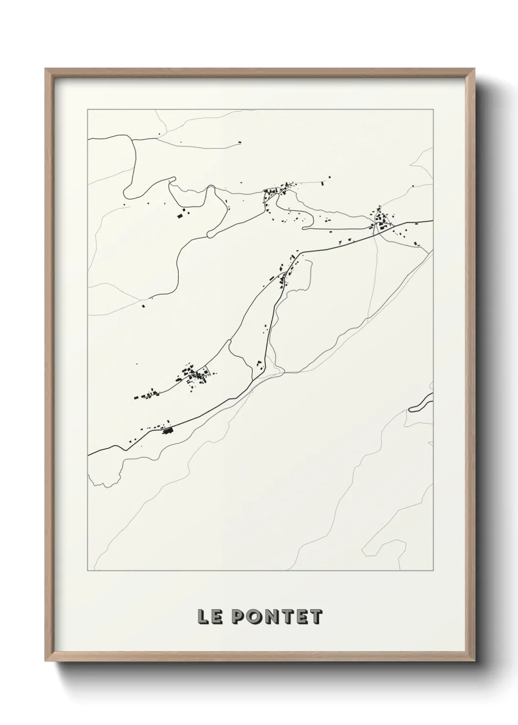 Une affiche de carte sur Le Pontet