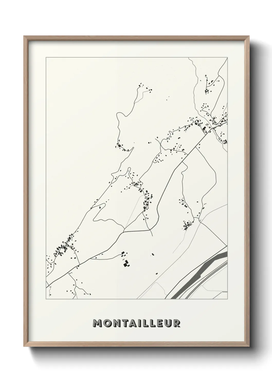 Une affiche de carte sur Montailleur