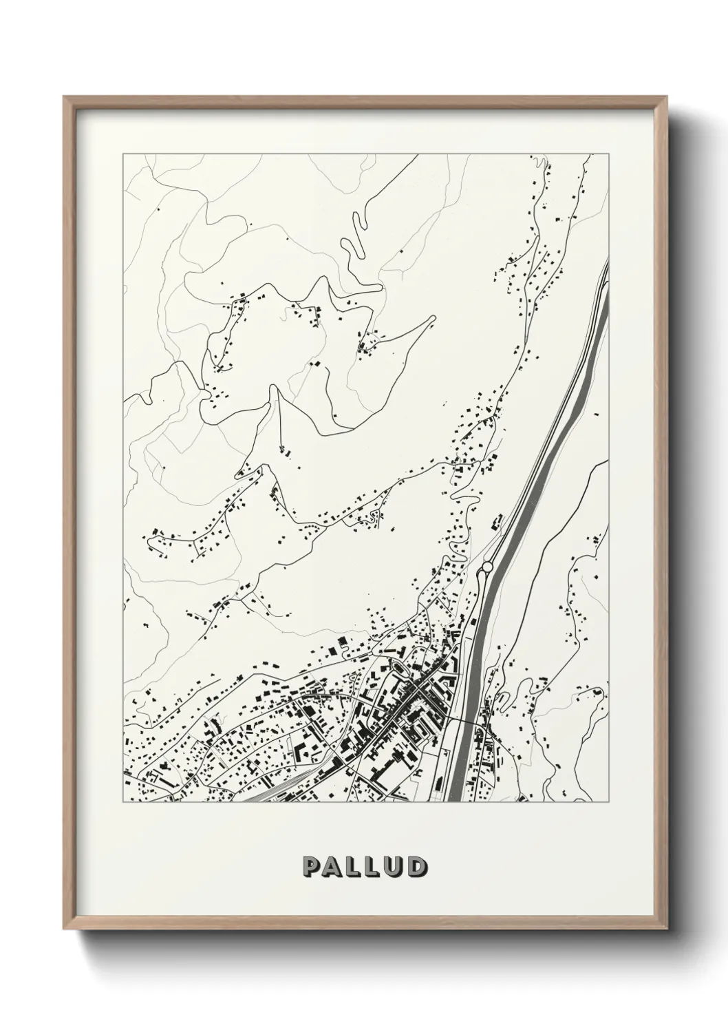 Une affiche de carte sur Pallud