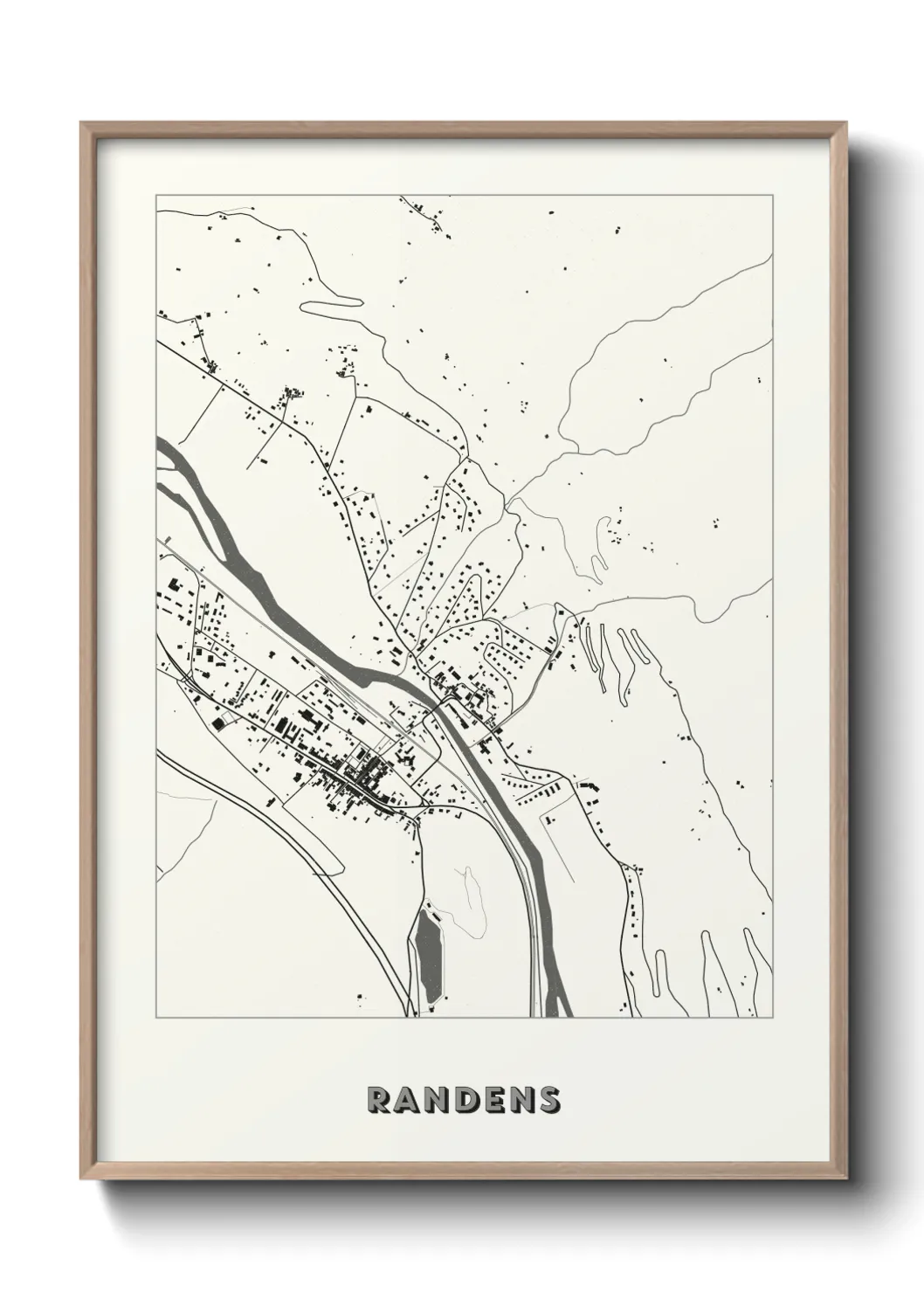 Une affiche de carte sur Randens