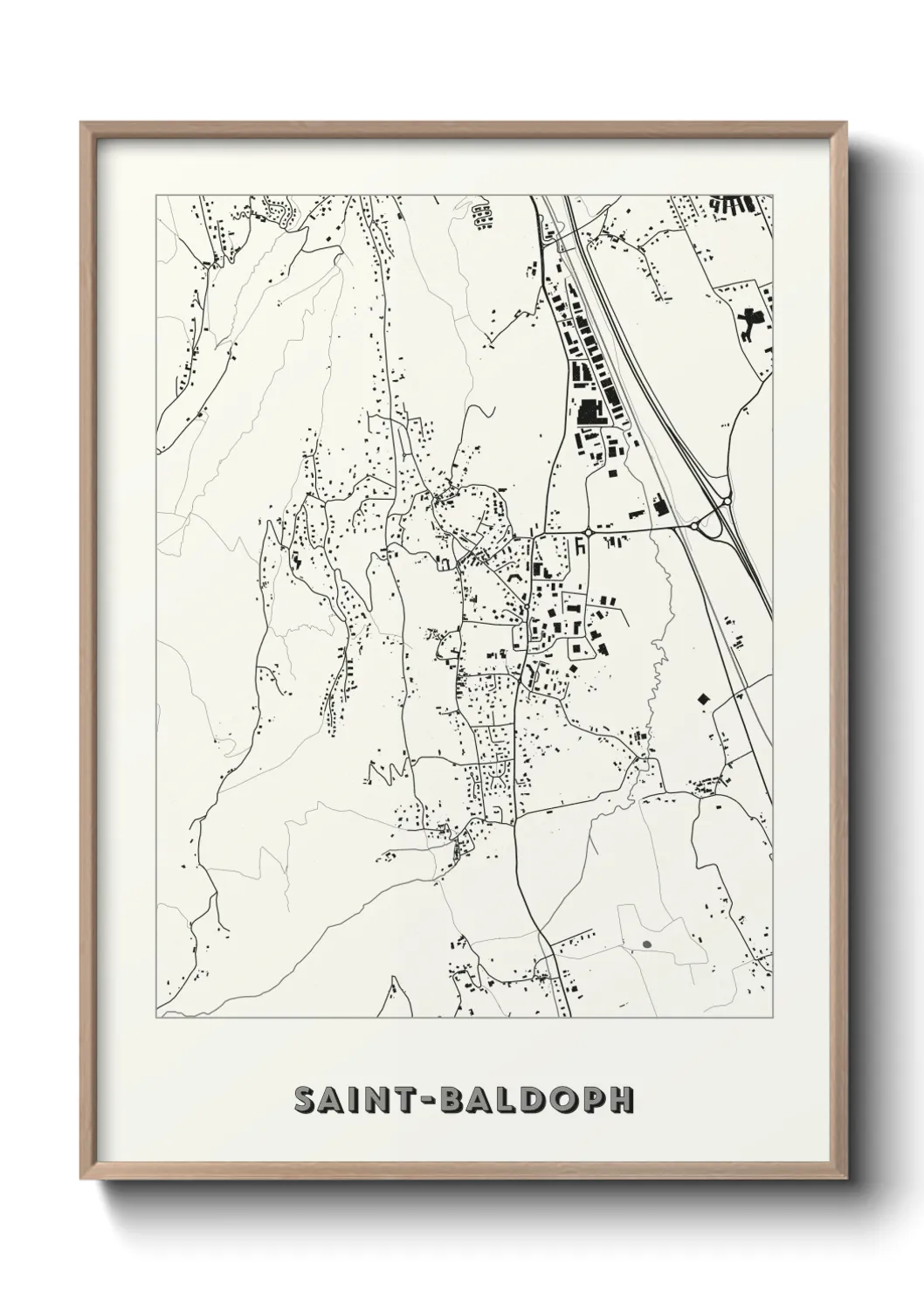 Une affiche de carte sur Saint-Baldoph