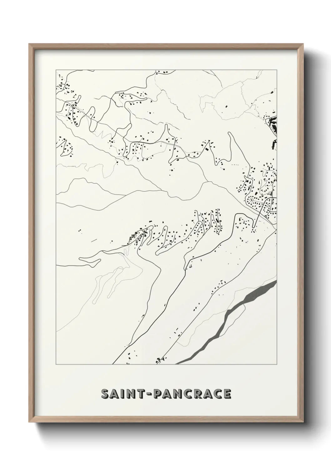 Une affiche de carte sur Saint-Pancrace