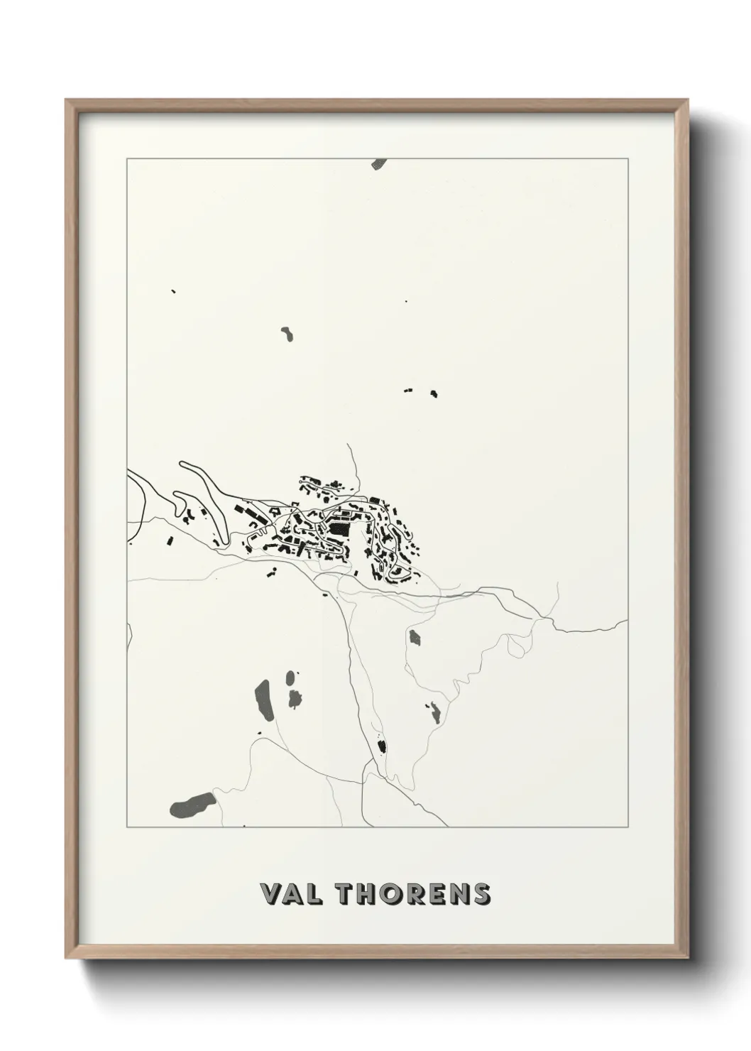 Une affiche de carte sur Val Thorens