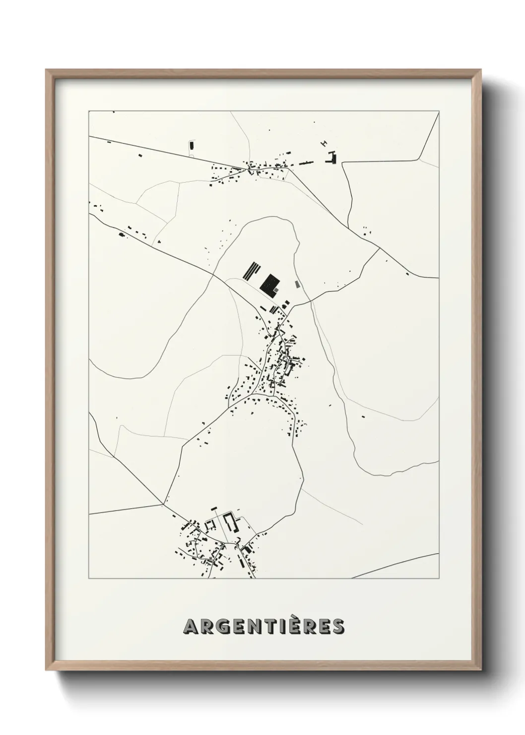 Une affiche de carte sur Argentières