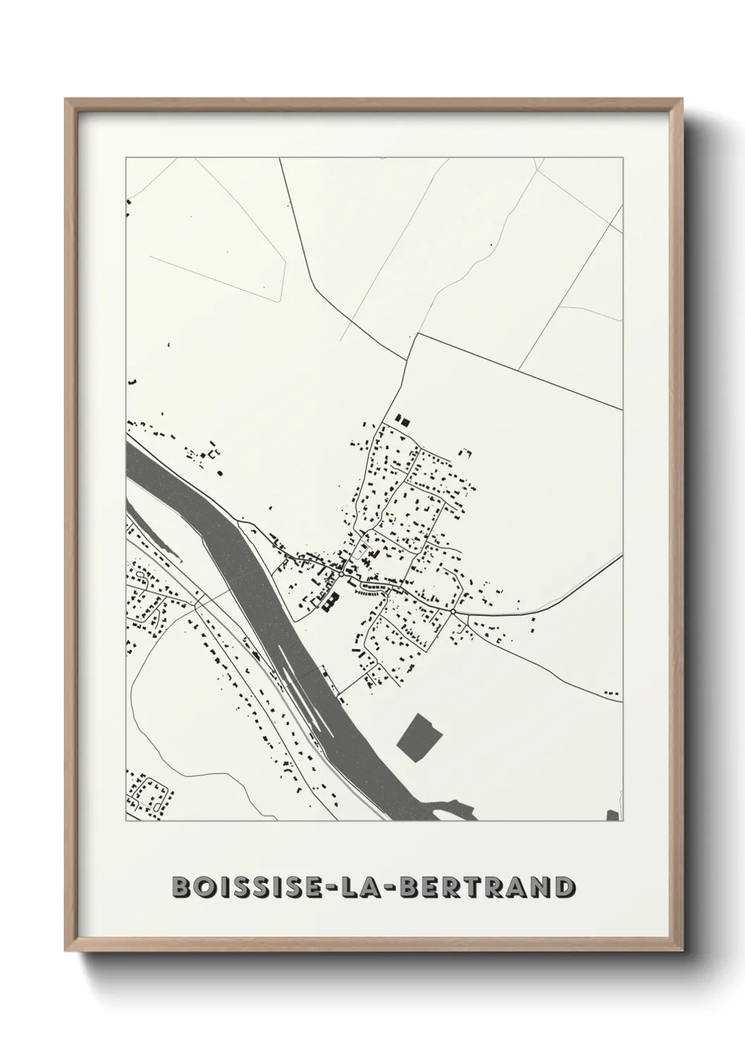 Une affiche de carte sur Boissise-la-Bertrand